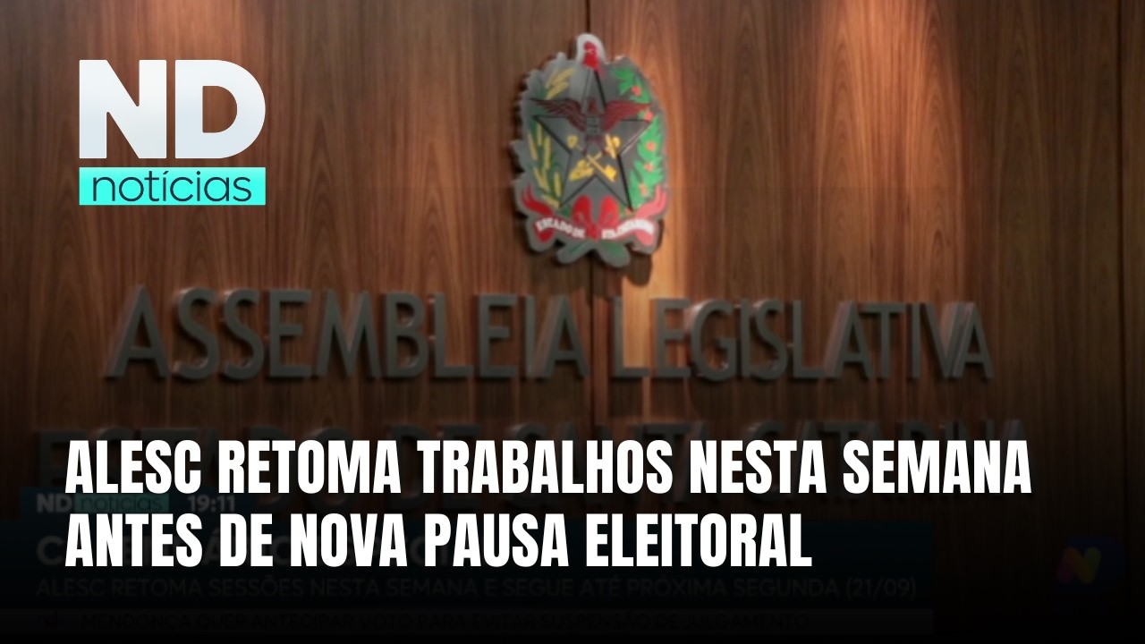 Calendário eleitoral altera rotina de sessões da Assembleia de SC