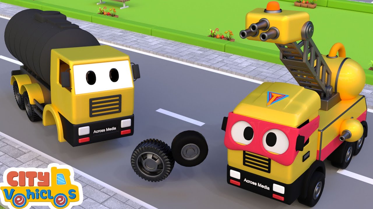 Super Tow truck rescue dump truck which fall into river, and build new bridge -Excavator,Bulldozer.