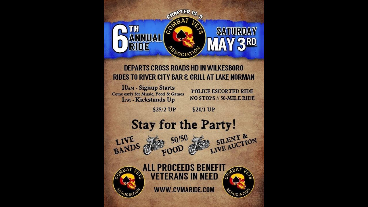 CVMA 15-5 Combat Veteran's Ride 2013 - YouTube