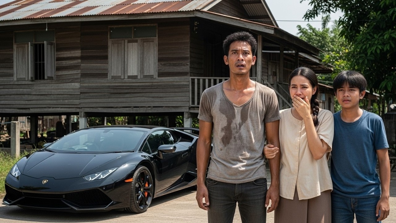 สามพี่น้องยากจนช่วยชายแปลกหน้ายางแตก…ไม่รู้เลยว่าเช้าวันถัดมา Lamborghini จะมาจอดหน้าบ้าน!