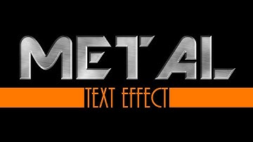 Creating A Metal Text Effect Using Photoshop CS4