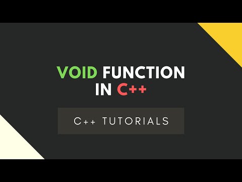 C++ Tutorials- Void Function