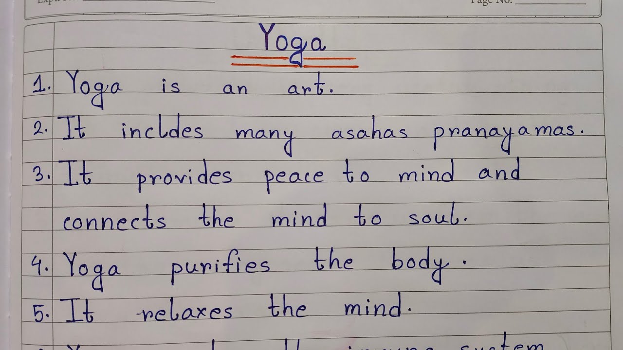 about yoga essay in english