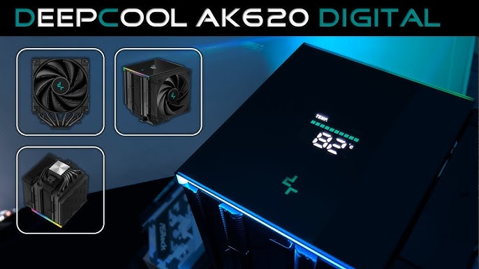 DeepCool AK400 DIGITAL Air Cooler, Single Tower, Real-Time CPU Status  Screen, 4