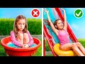 Building a Water Park at Home! Easy Life Hacks for Parents!