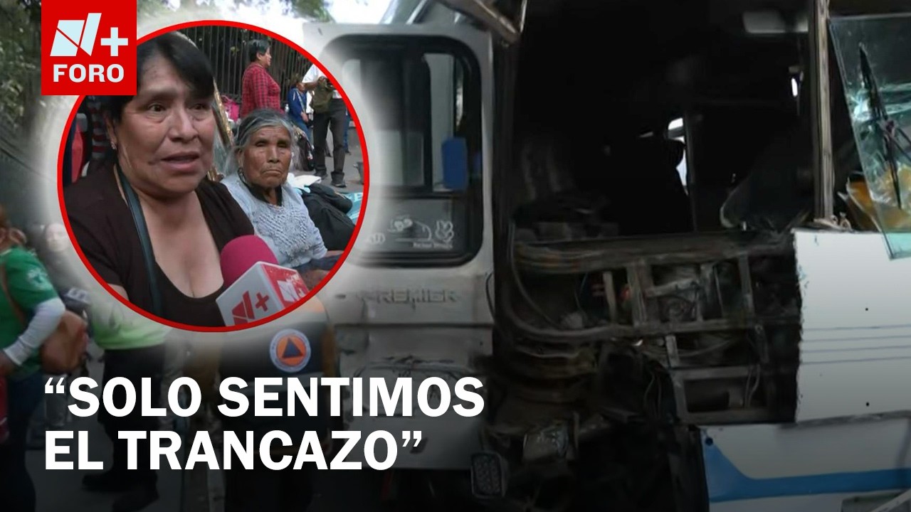 Pasajeros narran el choque de camiones de peregrinos en Constituyentes, CDMX