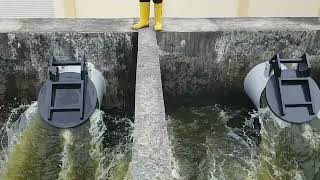 FLAP GATE HDPE DIAMETER 710 MM PUMP STATION 1 WTP BWRO EBONY PIK 1