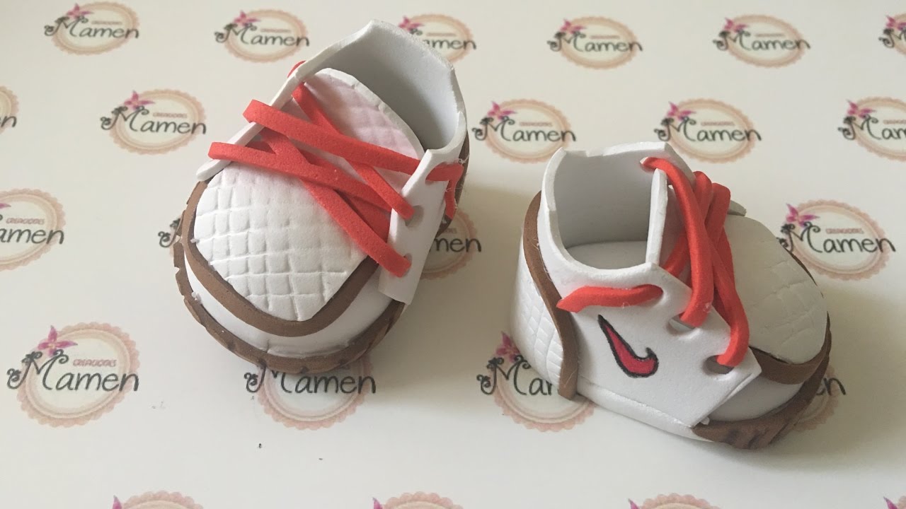 Como hacer unas zapatillas Nike paso a paso en Gomaeva -Foamy Creaciones  Mamem - YouTube