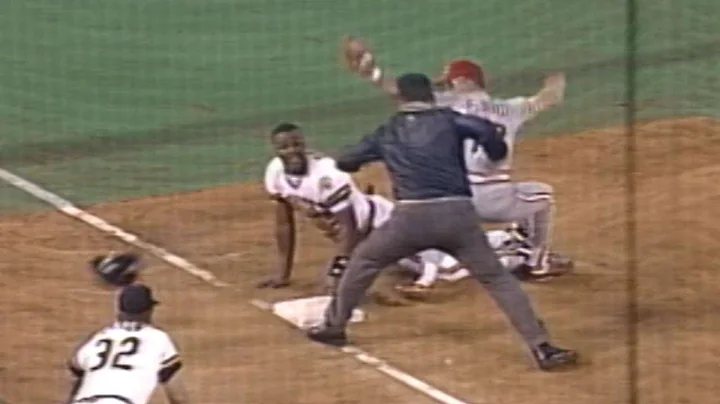 1990 NLCS Gm4: Davis' cannon nails Bonilla at third