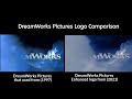 Dreamworks pictures logo comparison 1997 and enhanced 2021