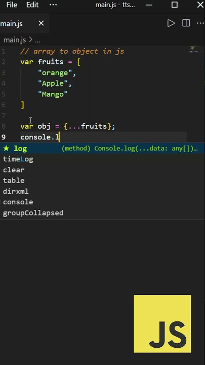 Array to Object in javascript
