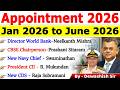🔥 Appointments 2026 Current Affairs | Jan to June 2026 🔥| Who is Who 2026 | Latest Appointments 2026