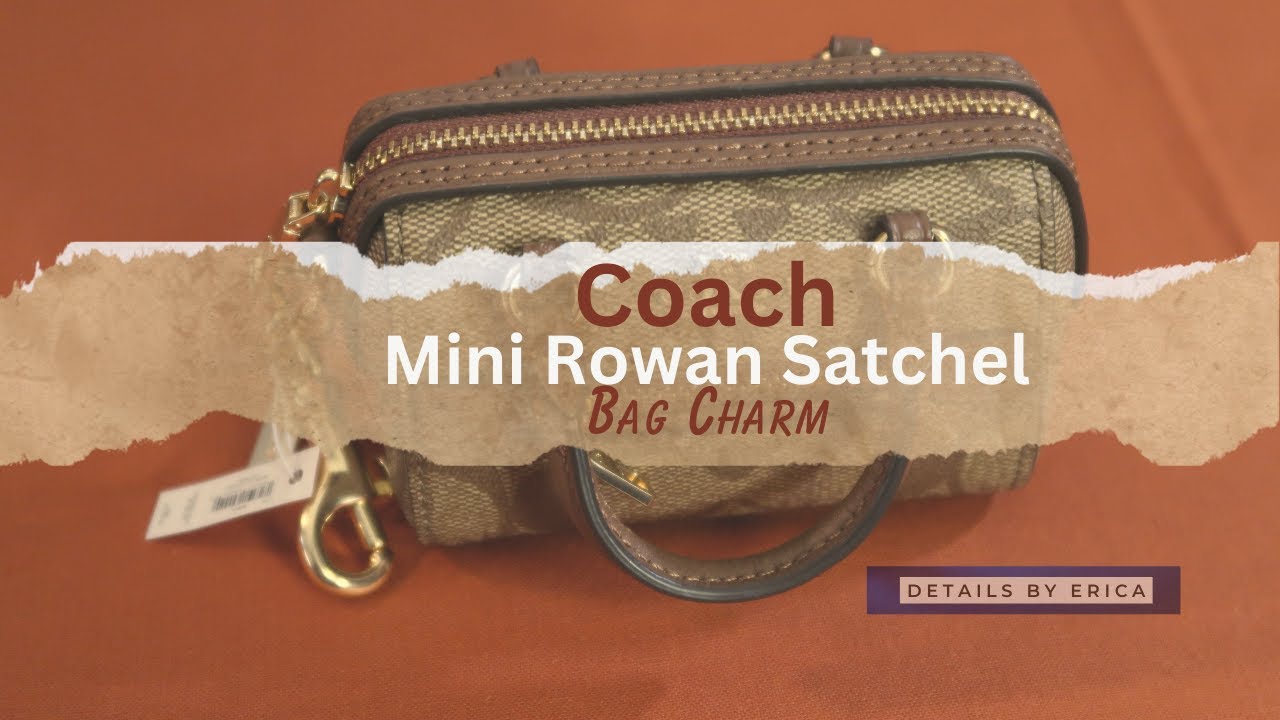 Coach Outlet Mini Rowan Satchel Bag Charm In Signature Canvas