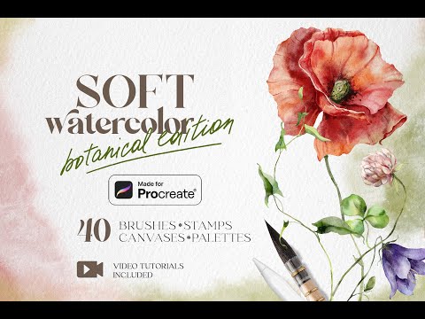 Watercolor Procreate brushes Botany, a Brush Add-On by Yuliya Derbisheva (Thumbnail 11 of 13)