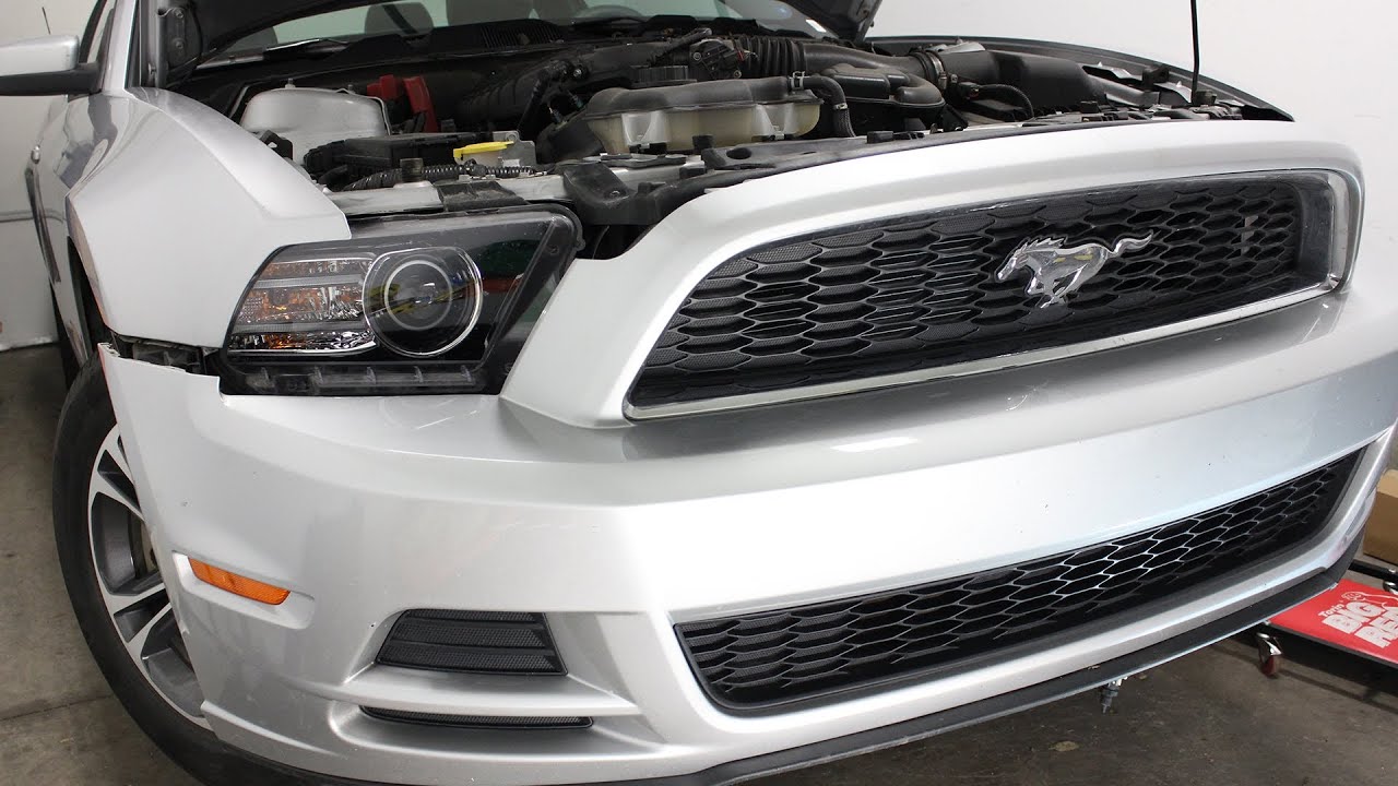 Ford Mustang Front Bumper Cover Removal - Firfth Generation (2013 - 2014) - YouTube