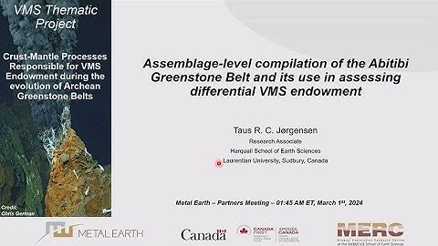 Taus R. C. Jorgensen - Assemblage-level compilation of the Abitibi Greenstone Belt and VMS endowment