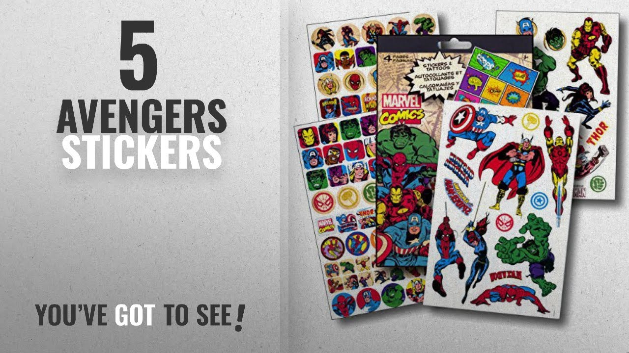 Top 10 Avengers Stickers [2018]: Marvel Comics Avengers Fun Set Avengers Stickers & Avengers