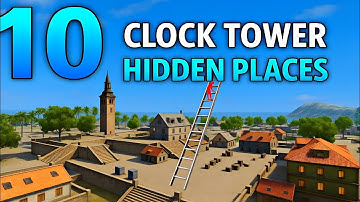 Top 10 Hidden Places In Clock Tower After Update 🔥 | Free Fire BR & CS Rank Push Tricks 2025