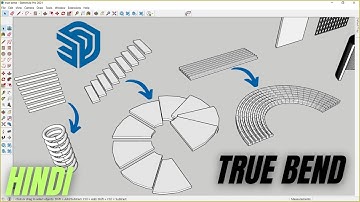 Bend object in sketchup | True bend | Sketchup | Hindi |