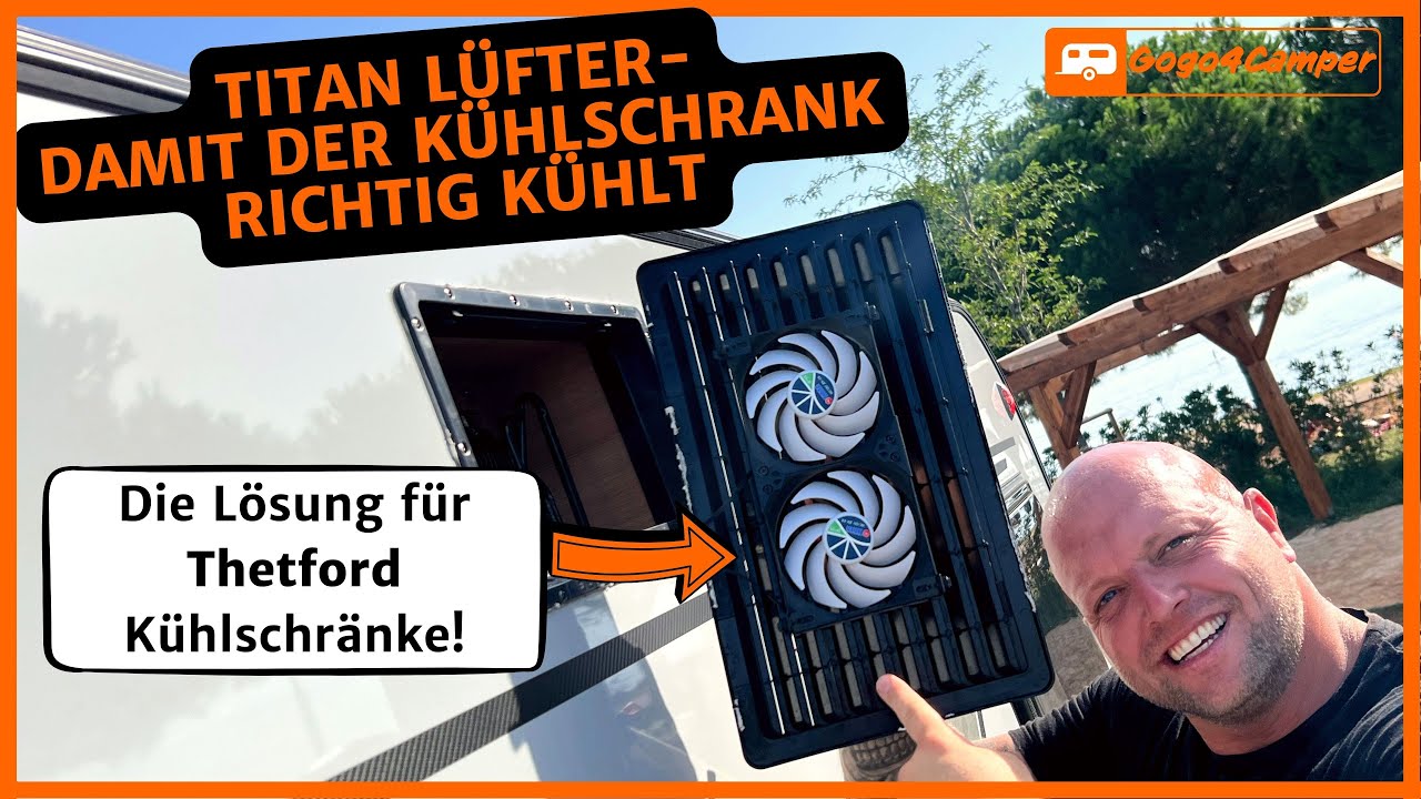 Titan Lüfter im Wohnwagen / Wohnmobil einbauen - damit kühlt der Kühlschrank  auch bei Hitze richtig! 