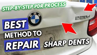 Best Method to Repair Sharp Dents | Paintless Dent Removal | PDR Training