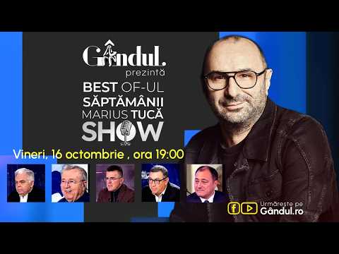 Gândul prezintă Best of Marius Tucă Show – vineri, 16 octombrie, de la ora 19.00