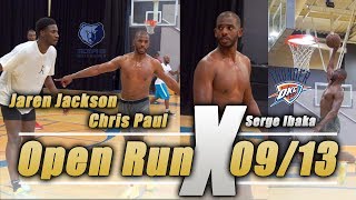 OKC Thunder Chris Paul, Jaren Jackson, Serge Ibaka Open Run