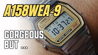 The Goldface Casio A-158W Review, Pros and Cons ( A158WEA, A158, A158W)