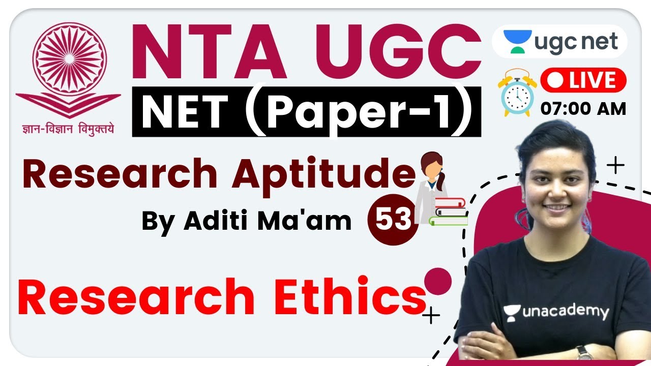 NTA UGC NET 2020 (Paper-1) | Research Aptitude by Aditi Ma'am | Research Ethics