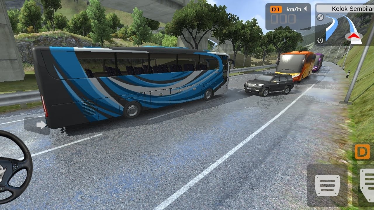 Gameplay ll indonesia bus simulator 3D very fast driving in the world transport people most ☠️☠️☠️