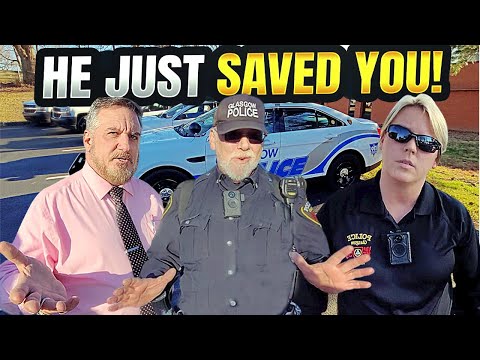 DETECTIVE STOPS TYRANT OFFICER FROM MAKING A BIG MISTAKE! 1ST AMENDMENT AUDIT