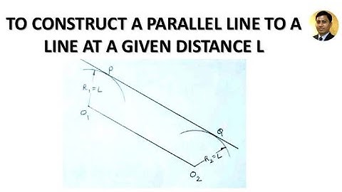 Construct a parallel line to a line at a given distance L | Geometric Construction