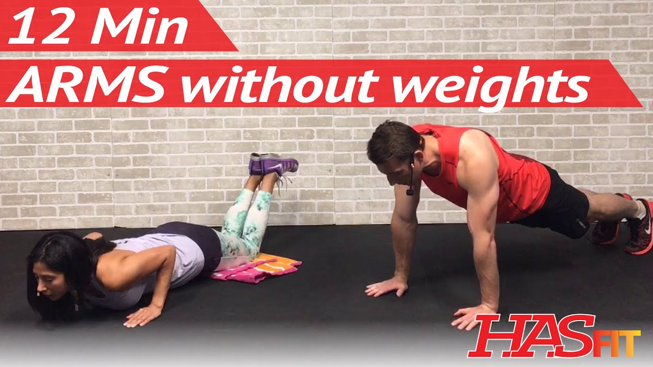 12 Min Arm Workout without Weights for Women & Men - Arms Workout at