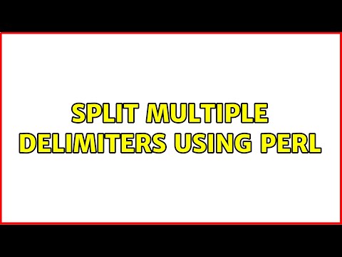 split multiple delimiters using perl