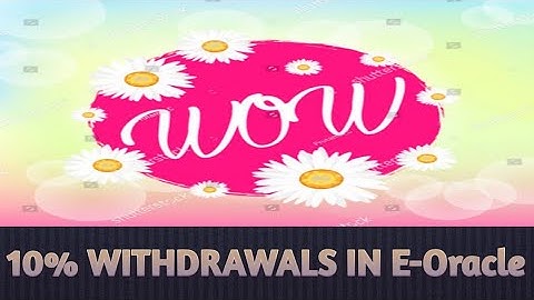 Withdrawals start in E-Oracle/ECN/TEZOS/Metamask....