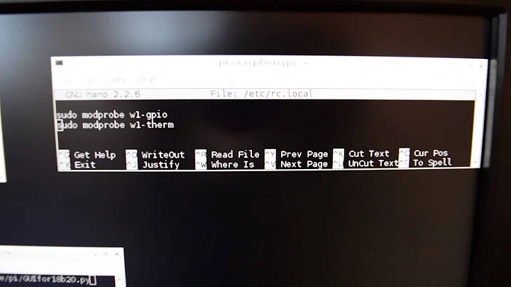 Raspberry Pi  DS18B20 temperature sensor with GUI display