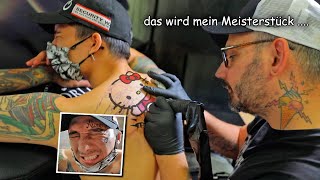 XXLRÜCKEN TATTOO. SchmerzLevel: 19,2/10 (Ich bereue alles)