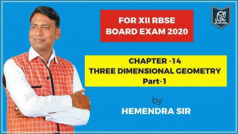Three Dimensional Geometry Class -12 Part -1 By Hemendra Sir | OM GYAN KENDRA