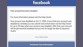 How To Recover Permanently Disabled Facebook Account 2025 | your account has been disabled Facebook