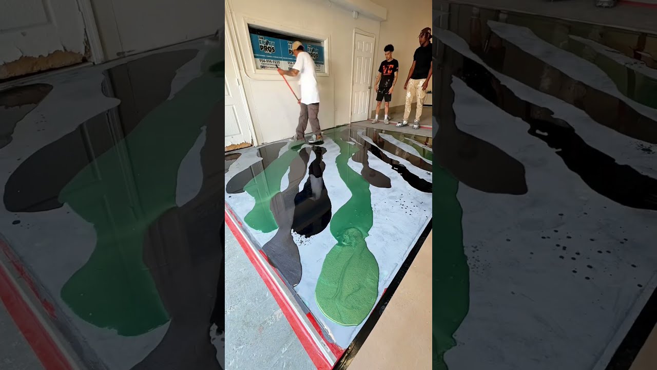 Teaching Our Students Metallic Epoxy Floor Install Techniques Class Sign Up Link In Description
