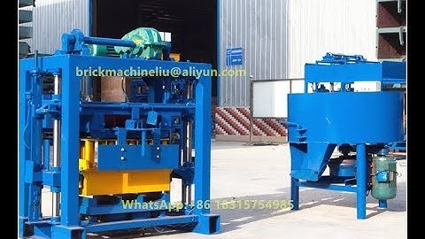QT4-40 Small low cost fix type manual brick making machine taken by customer in Africa
