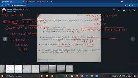 Coordinate Geometry | Add Math | A Level(Math) | Ho Soo Thong | Ex 7.1 Q 5 till 10 Explanation.
