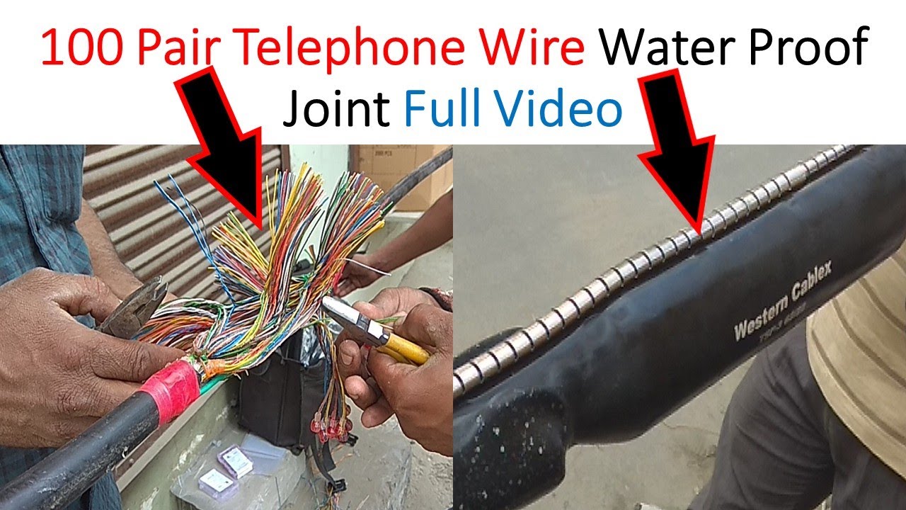100 Pair Telephone Wire Water Proof Joint Video100 पेअर टेलीफोन तार का