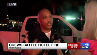 Massive fire engulfs Fort Myers hotel on US 41