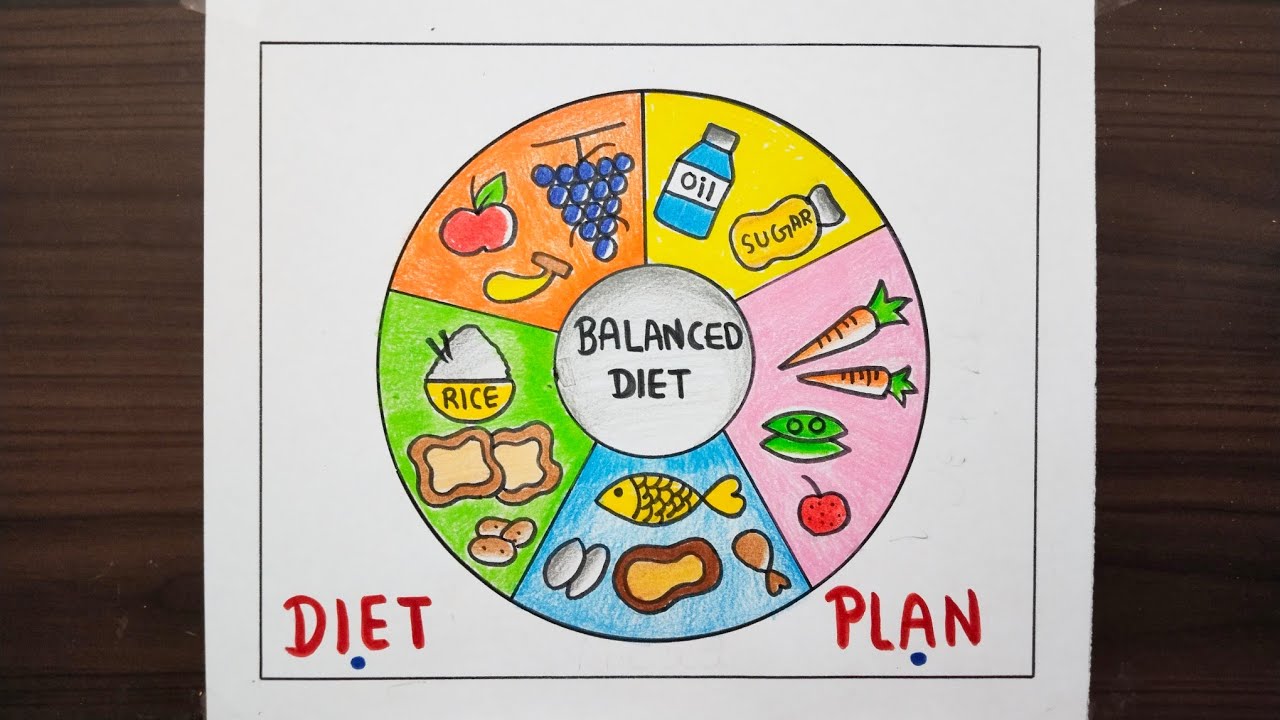 Food Pyramid Drawing | Nutrition Healthy Food Pyramid Drawing | Balanced  Diet Food Pyramid Drawing - YouTube