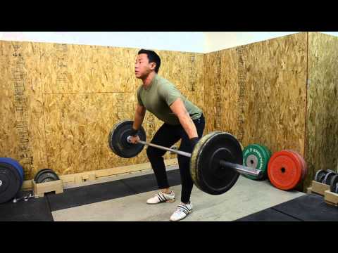 Snatch Pull From Above the Knee