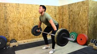 Snatch Pull From Above the Knee