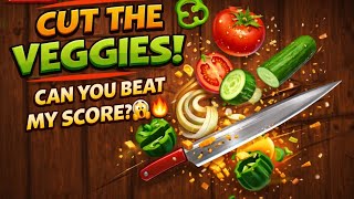 FASTEST VEGGIE CUTTER EVER? ⚡Cut The Veggies 🔪🔥 | Addictive Game Play screenshot 1