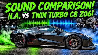 Twin Turbo C8 Z06 vs NA C8 Z06 EXHAUST sounds! Which sounds BETTER?