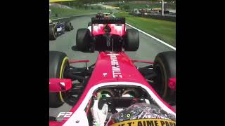 CRAZY MOMENT Austria 2017 F2 Charles Leclerc Slipstreaming too much